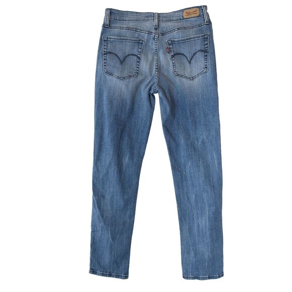 Levi's Mid Rise Skinny Jean Size 10 Light Wash Tapered Leg Stretch Denim - Picture 2 of 10